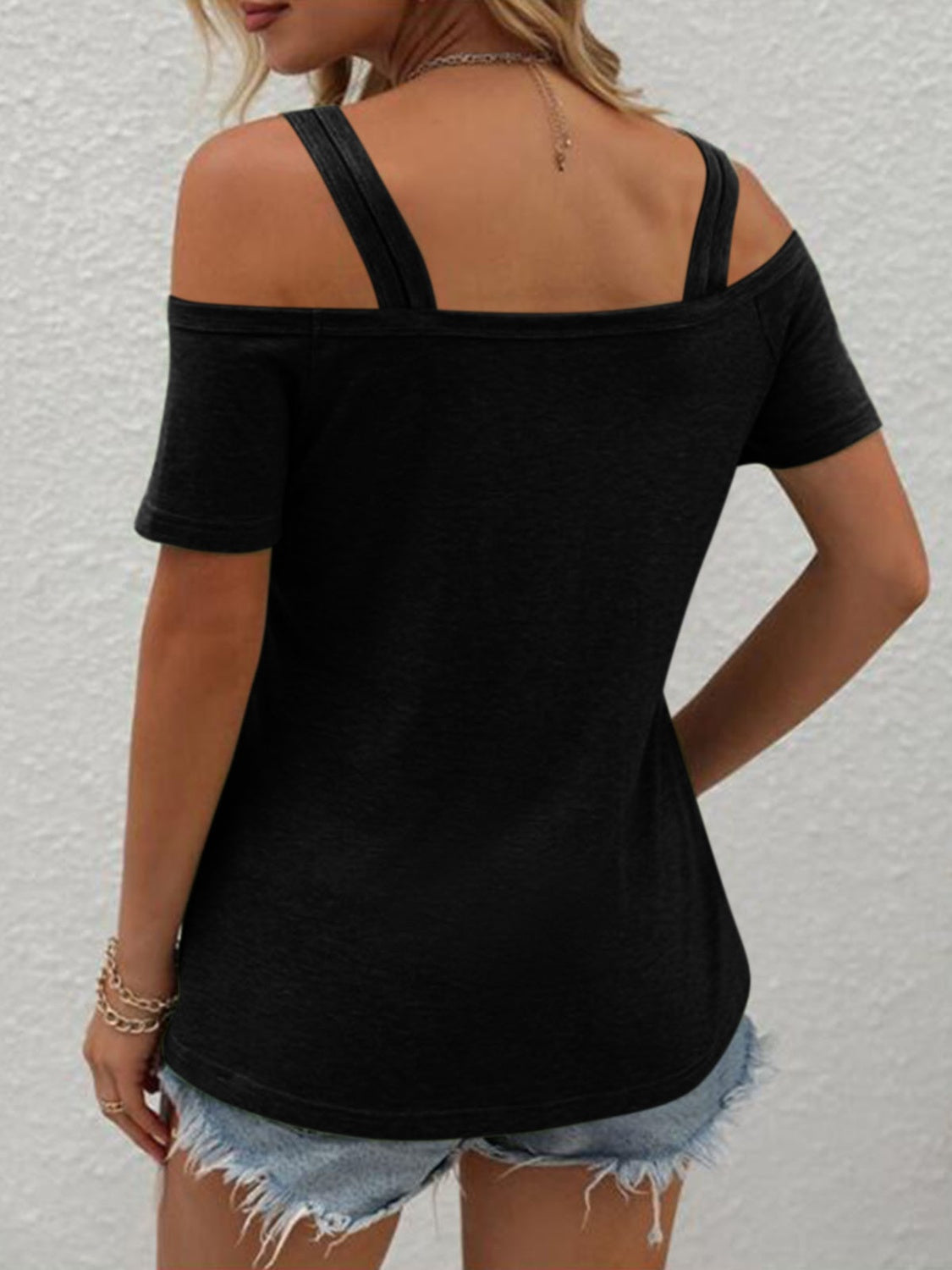 Double Spaghetti Straps Short Sleeve T-Shirt - More Colors! - In Style Chics Boutique LLC