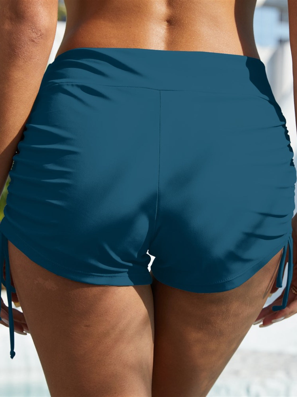Drawstring Mid-Rise Waist Swim Shorts - In Style Chics Boutique LLC