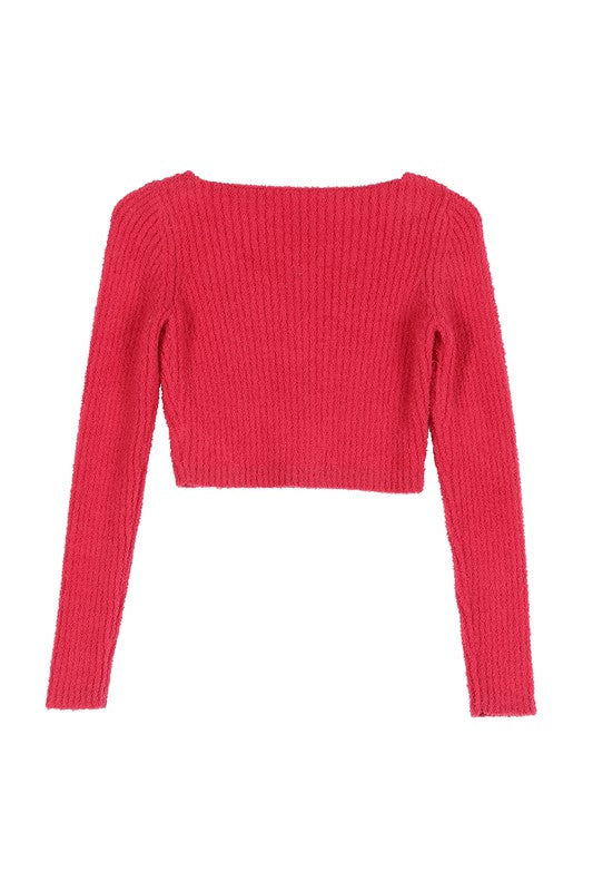 Fancy yarn crop cardigan - In Style Chics Boutique LLC