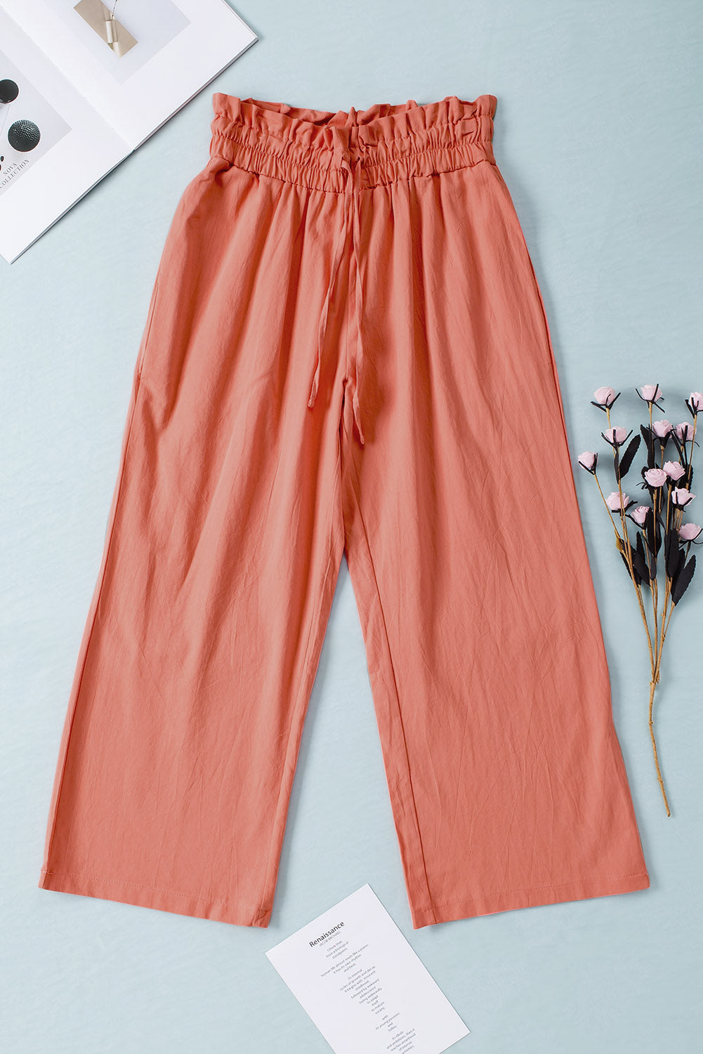 Drawstring Paperbag Waist Wide Leg Pants - More Colors! - In Style Chics Boutique LLC