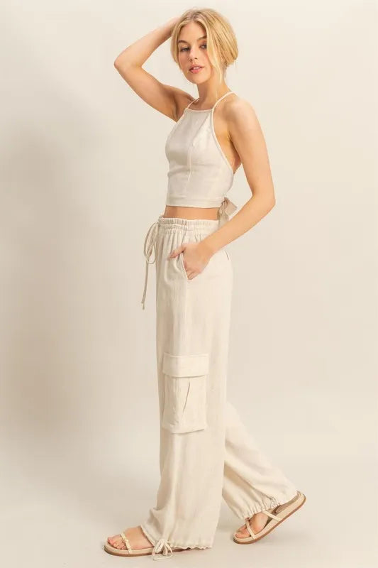 Crop Top and Cargo Pants Set - In Style Chics Boutique Women's Juniors Apparel Online
