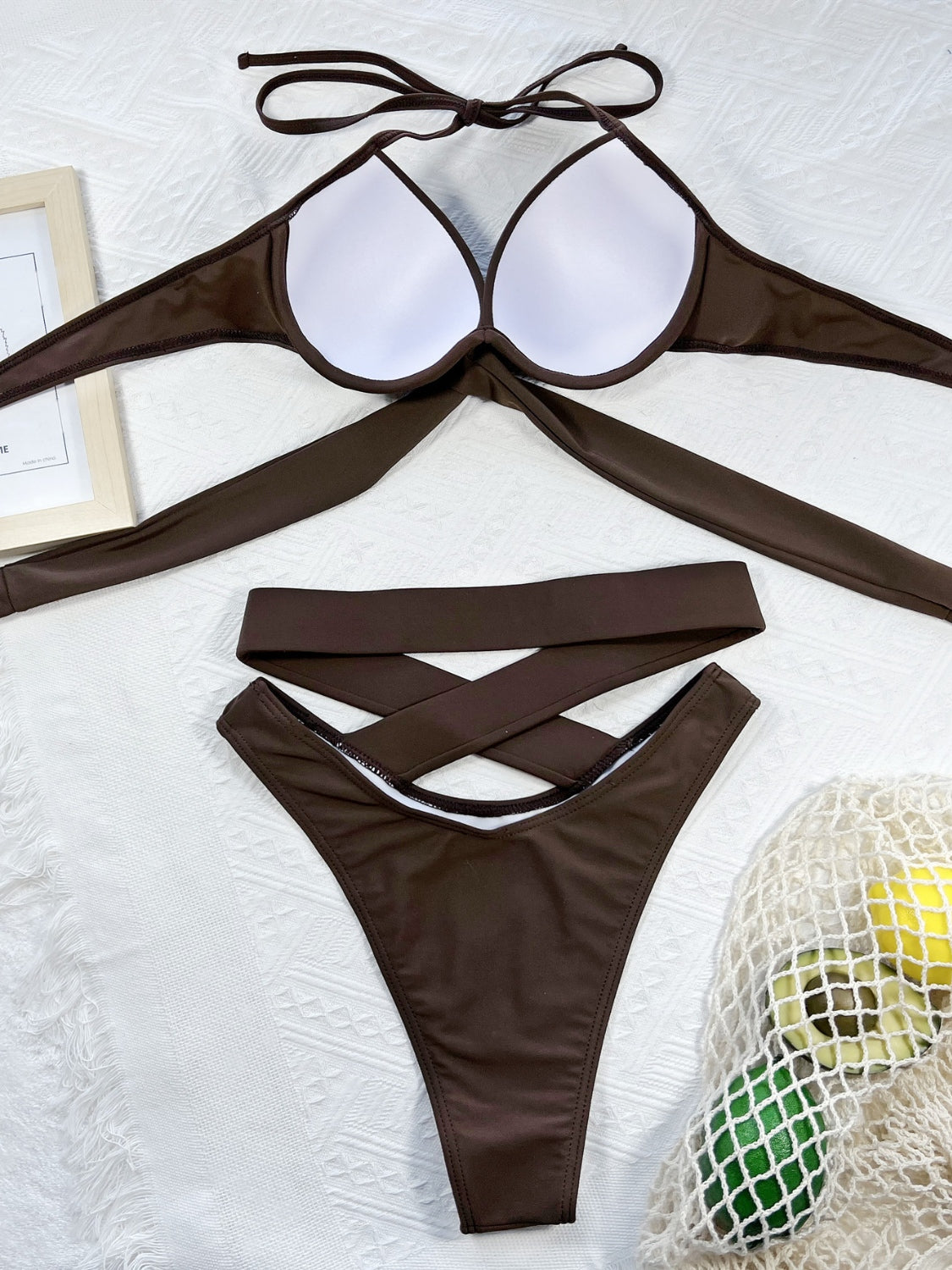 Crisscross Halter Neck Bikini Set - In Style Chics Boutique LLC