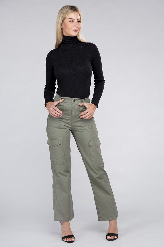Everyday Wear Elastic-Waist Cargo Pants for Women - In Style Chics Boutique LLC