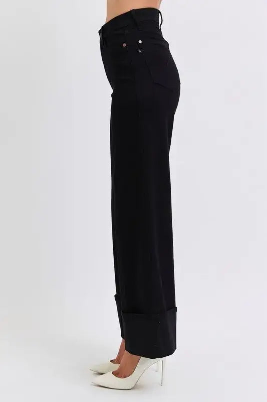 Judy Blue High Waist Reto Wide Leg W/ Cuff
