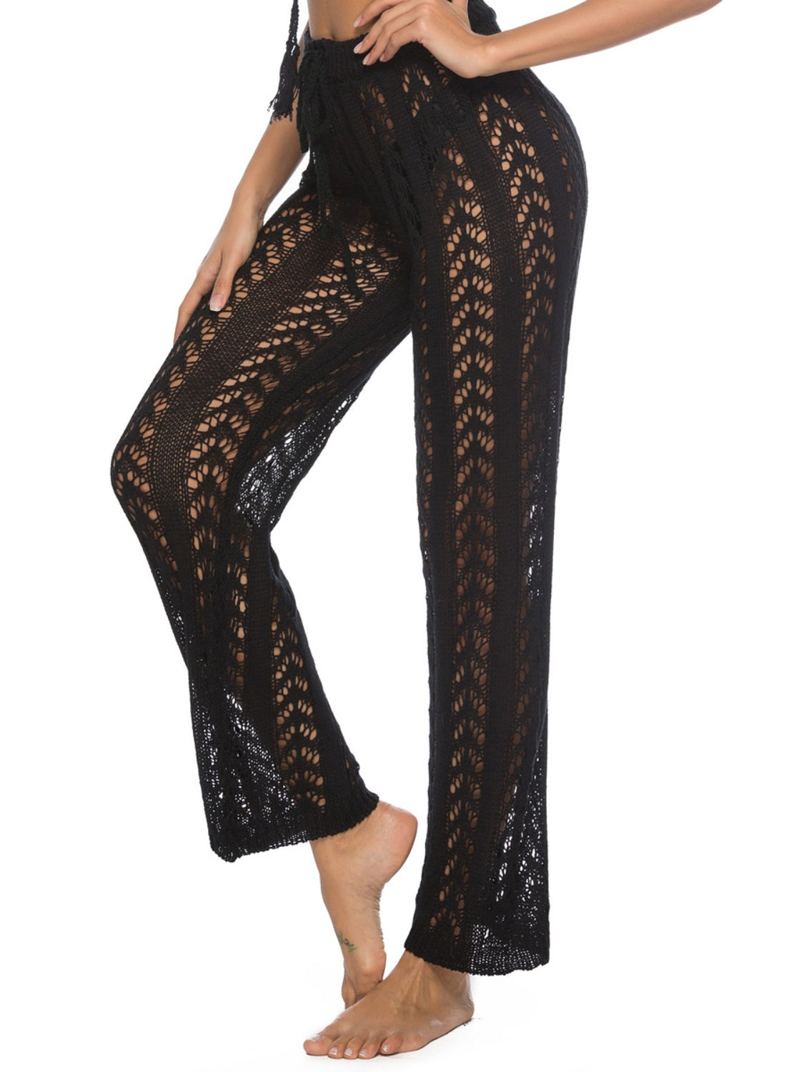 Cutout Drawstring High Waist Swim Pants - More Colors! - In Style Chics Boutique LLC