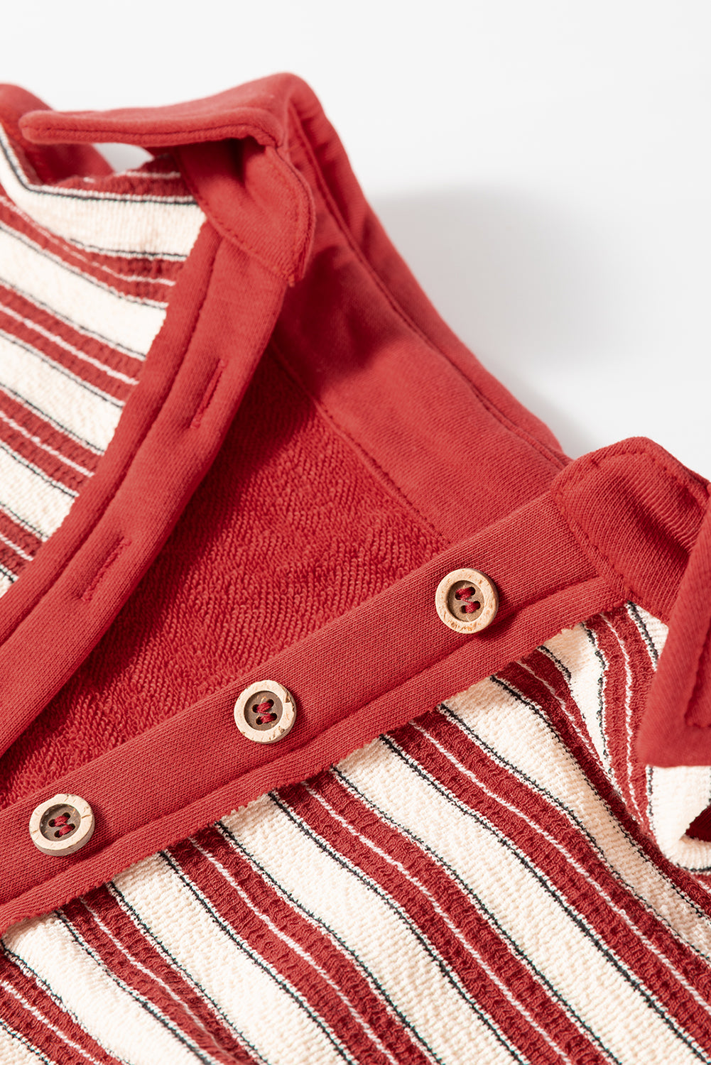 Stripe Collared V Neck Drop Shoulder Top - In Style Chics Boutique LLC