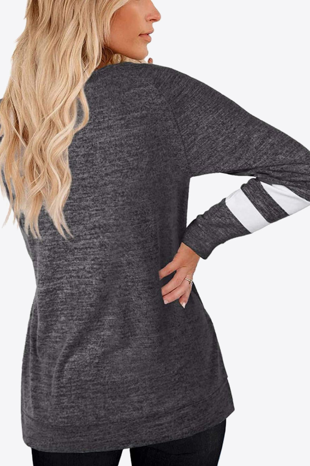 Striped Contrast Raglan Sleeve Top - In Style Chics Boutique LLC