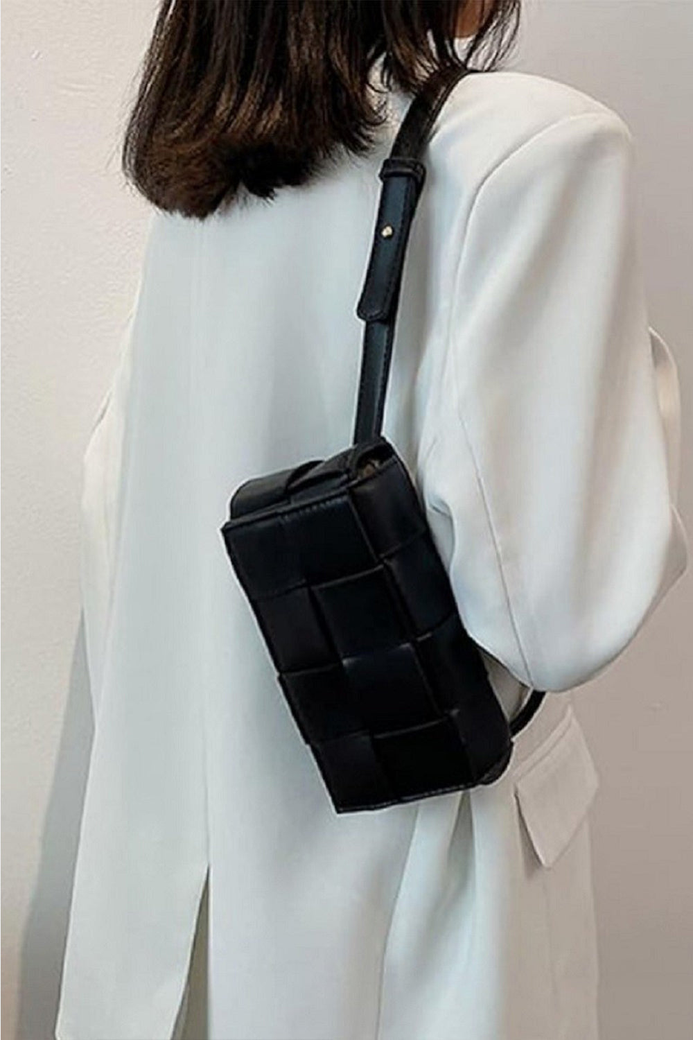 Zenana Vegan Leather Woven Crossbody Bag - In Style Chics Boutique LLC