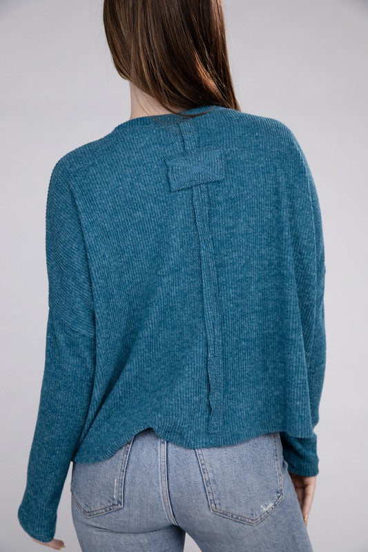 Ribbed Dolman Long Sleeve Sweater - In Style Chics Boutique LLC