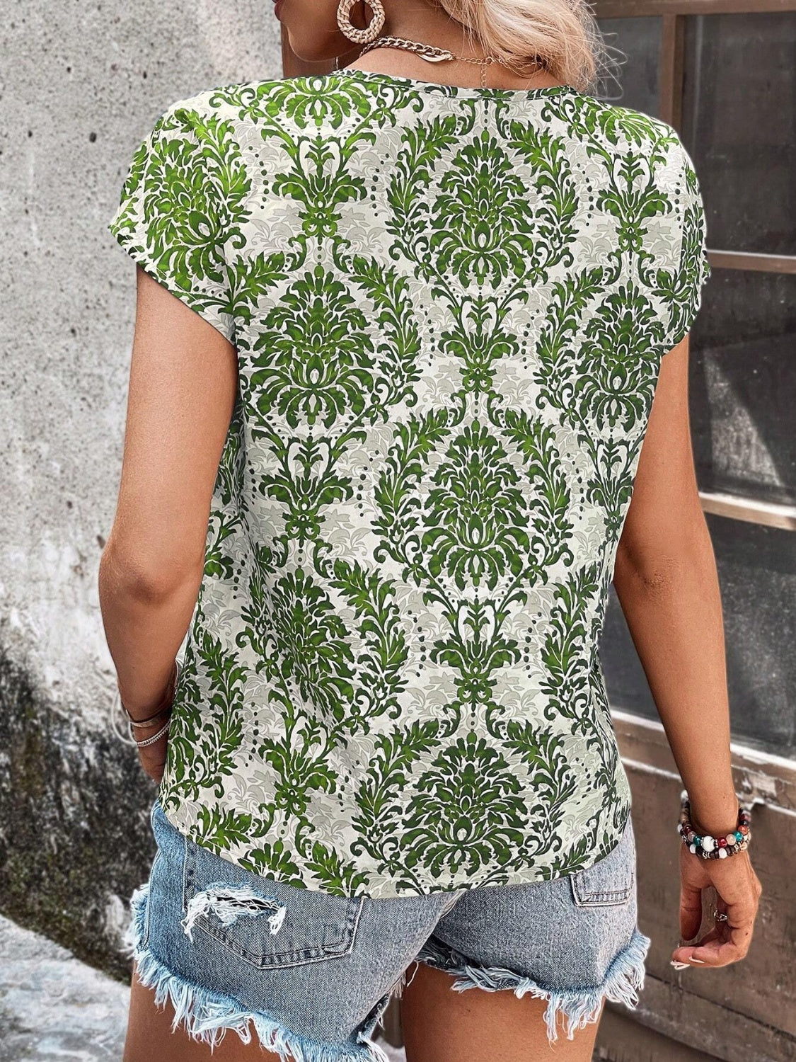 Printed Short Sleeve Blouse - More Colors! - In Style Chics Boutique LLC