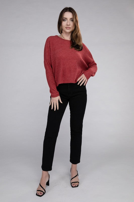 Ribbed Dolman Long Sleeve Sweater - In Style Chics Boutique LLC