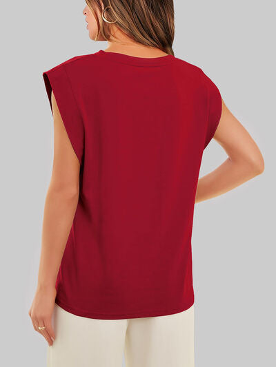 Cap Sleeve T-Shirt, Round Neck  - In Style Chics Boutique