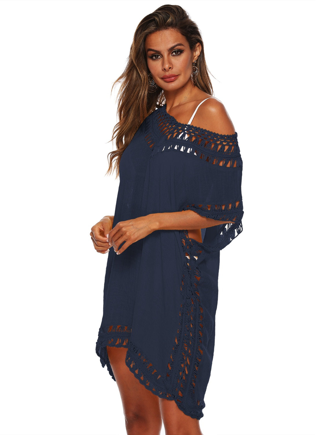 Cutout V-Neck Short Sleeve Cover-Up - More Colors! - In Style Chics Boutique LLC