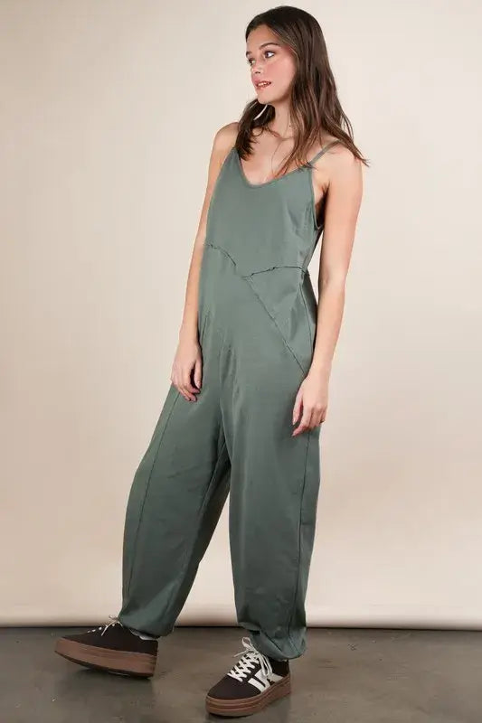 Sleeveless Knit Comfy Casual Jumpsuit - In Style Chics Boutique Women's Juniors Apparel Shop Cute Clothes Online