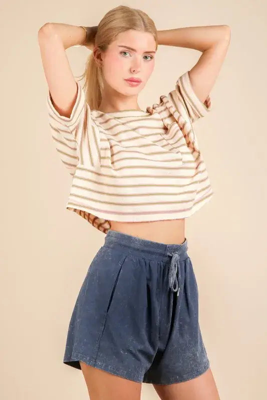 Mineral Washed Comfy Baggy Shorts - Cute Clothes Online - In Style Chics Boutique Women's Juniors Apparel
