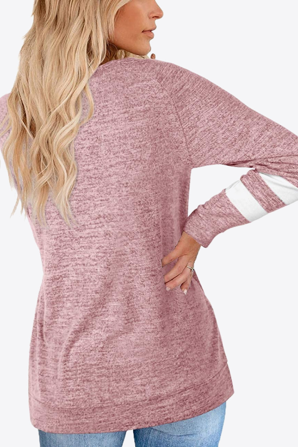 Striped Contrast Raglan Sleeve Top - In Style Chics Boutique LLC