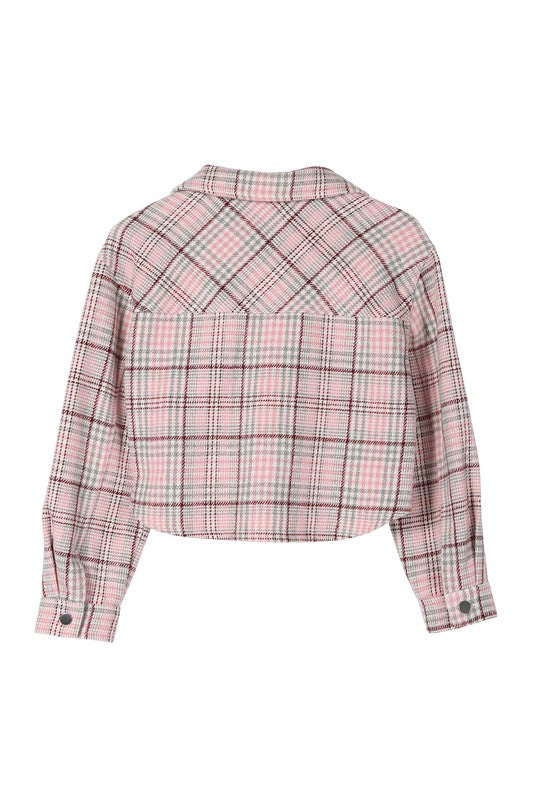Plaid crop jacket for women - In Style Chics Boutique LLC