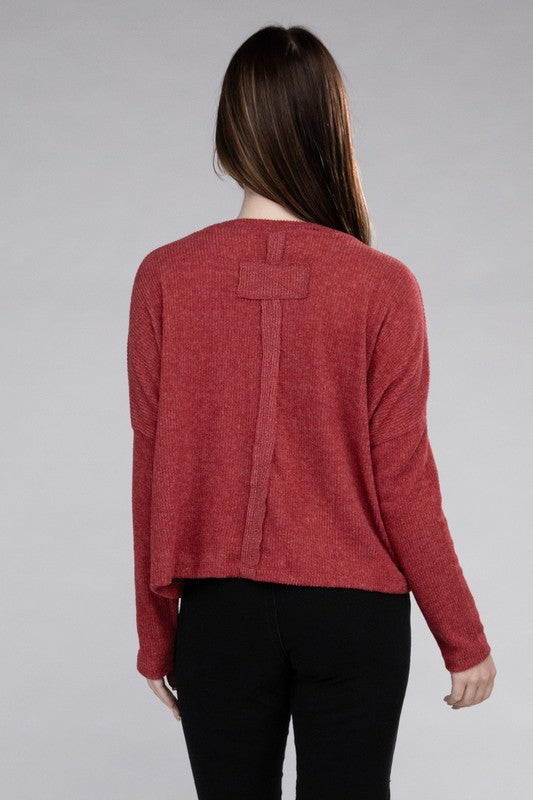 Ribbed Dolman Long Sleeve Sweater - In Style Chics Boutique LLC