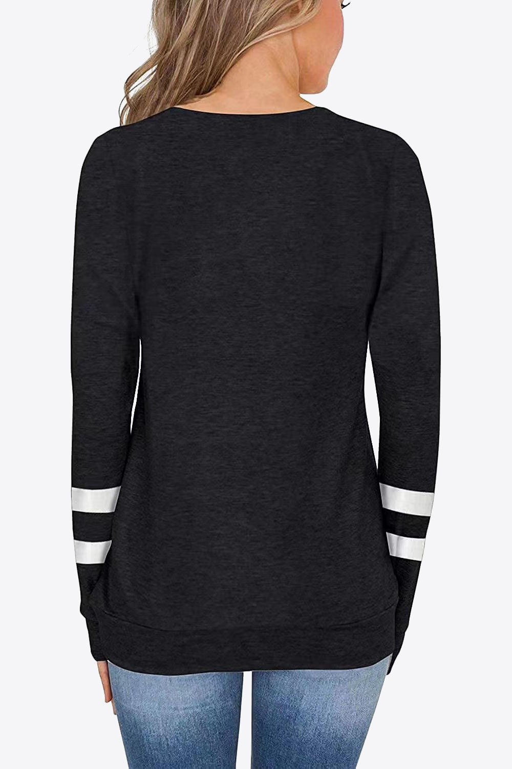 Striped Contrast Raglan Sleeve Top - In Style Chics Boutique LLC