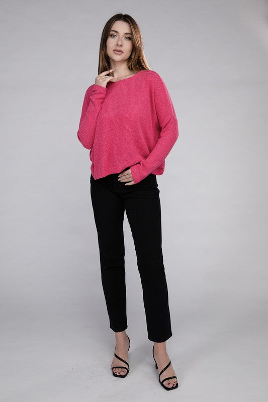 Ribbed Dolman Long Sleeve Sweater - In Style Chics Boutique LLC