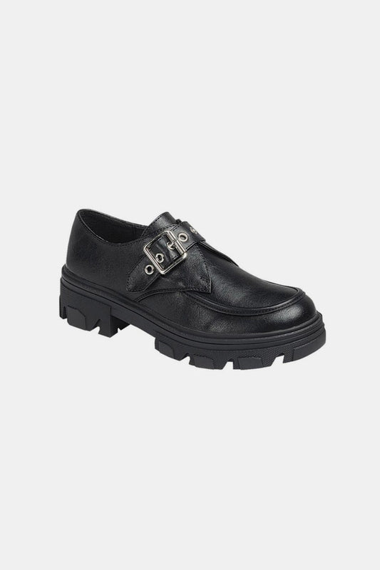 Forever Link Buckled Platform Lug Sole Loafers - In Style Chics Boutique LLC