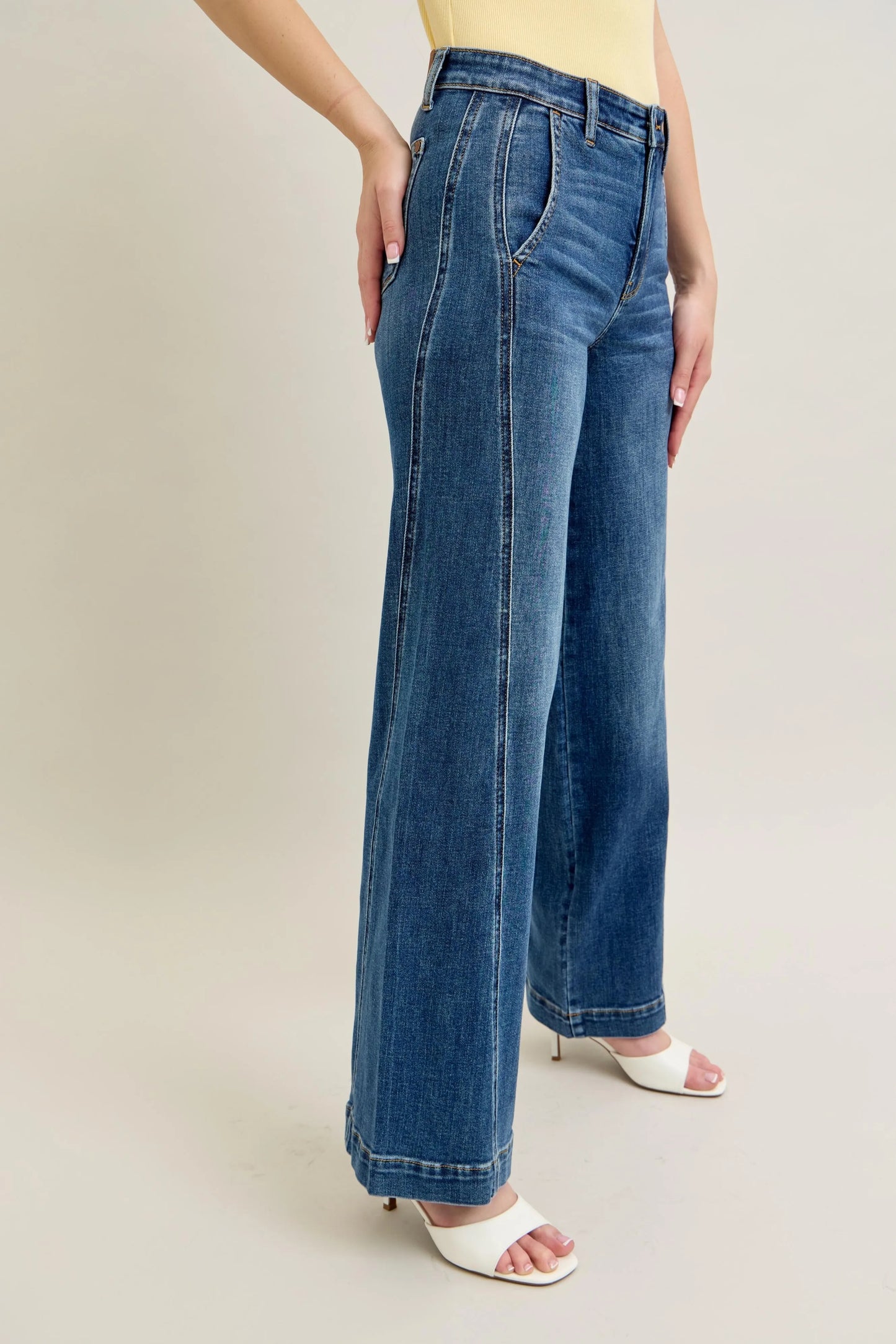 Judy Blue Wide Leg Jeans High Waist - Best Jeans for Women - In Style Chics Boutique Quality Denim