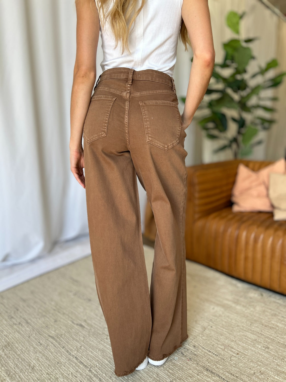 RFM Full Size High Rise Garment Dye Wide Leg Jeans - In Style Chics Boutique LLC