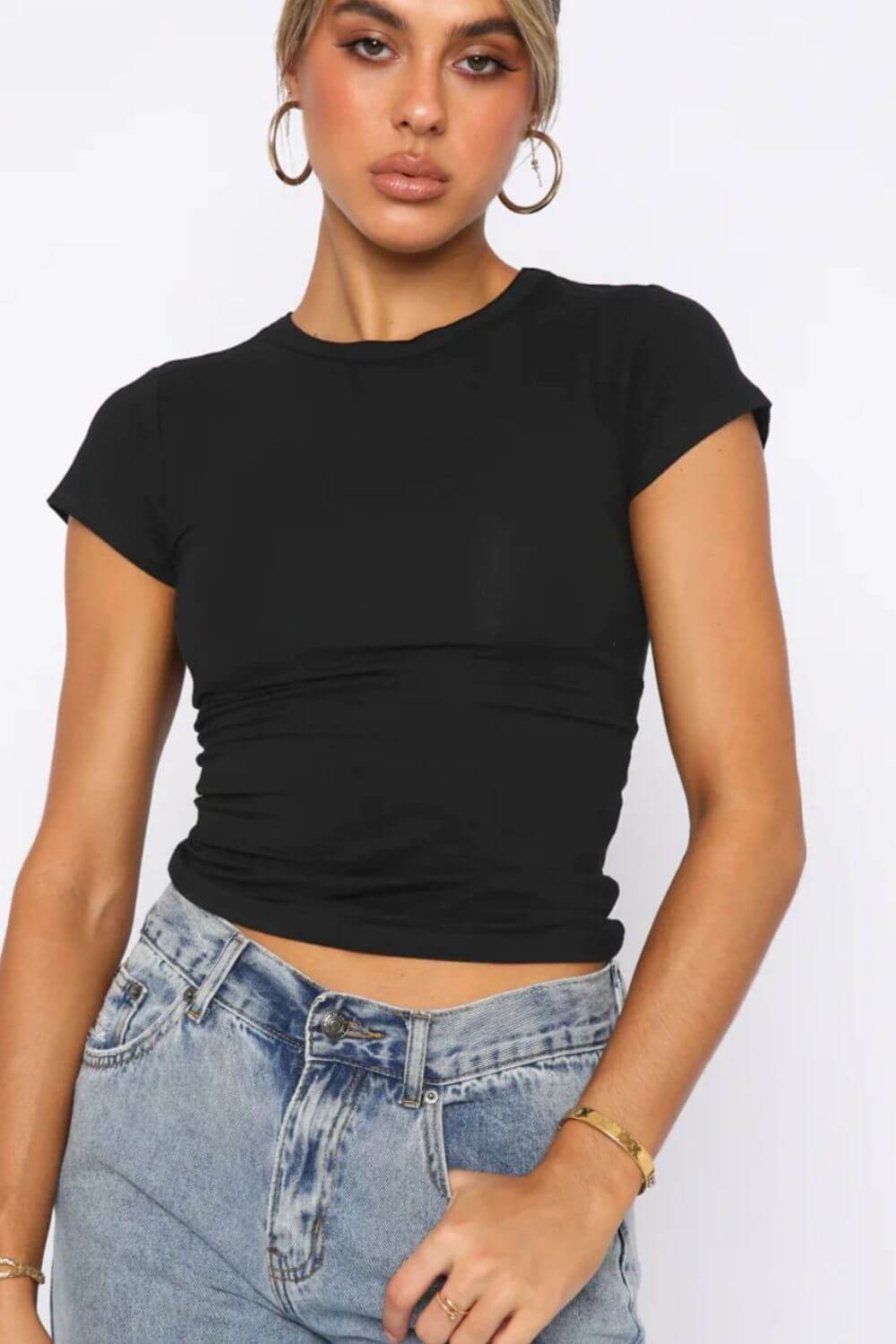Crewneck Short Sleeve Tee - In Style Chics Boutique LLC