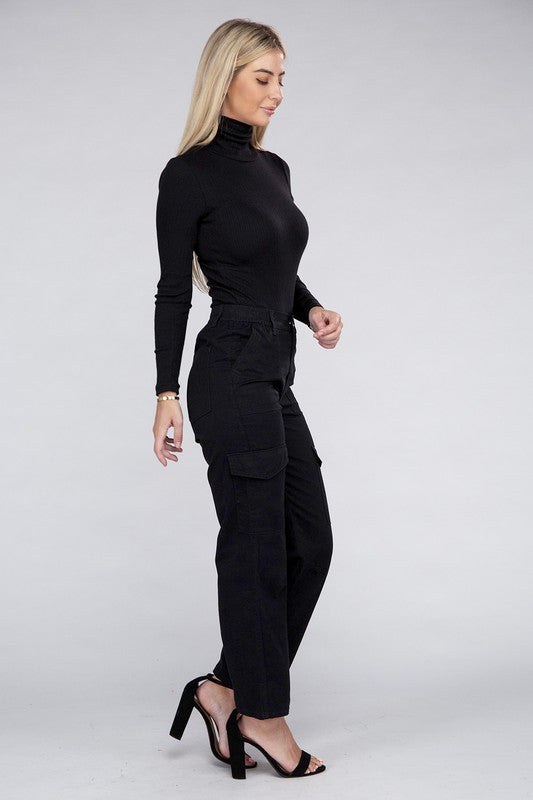 Everyday Wear Elastic-Waist Cargo Pants for Women - In Style Chics Boutique LLC