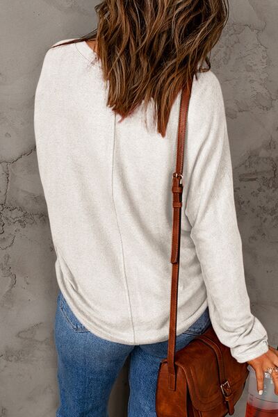 Double Take Full Size Round Neck Long Sleeve T-Shirt - More Colors! - In Style Chics Boutique LLC