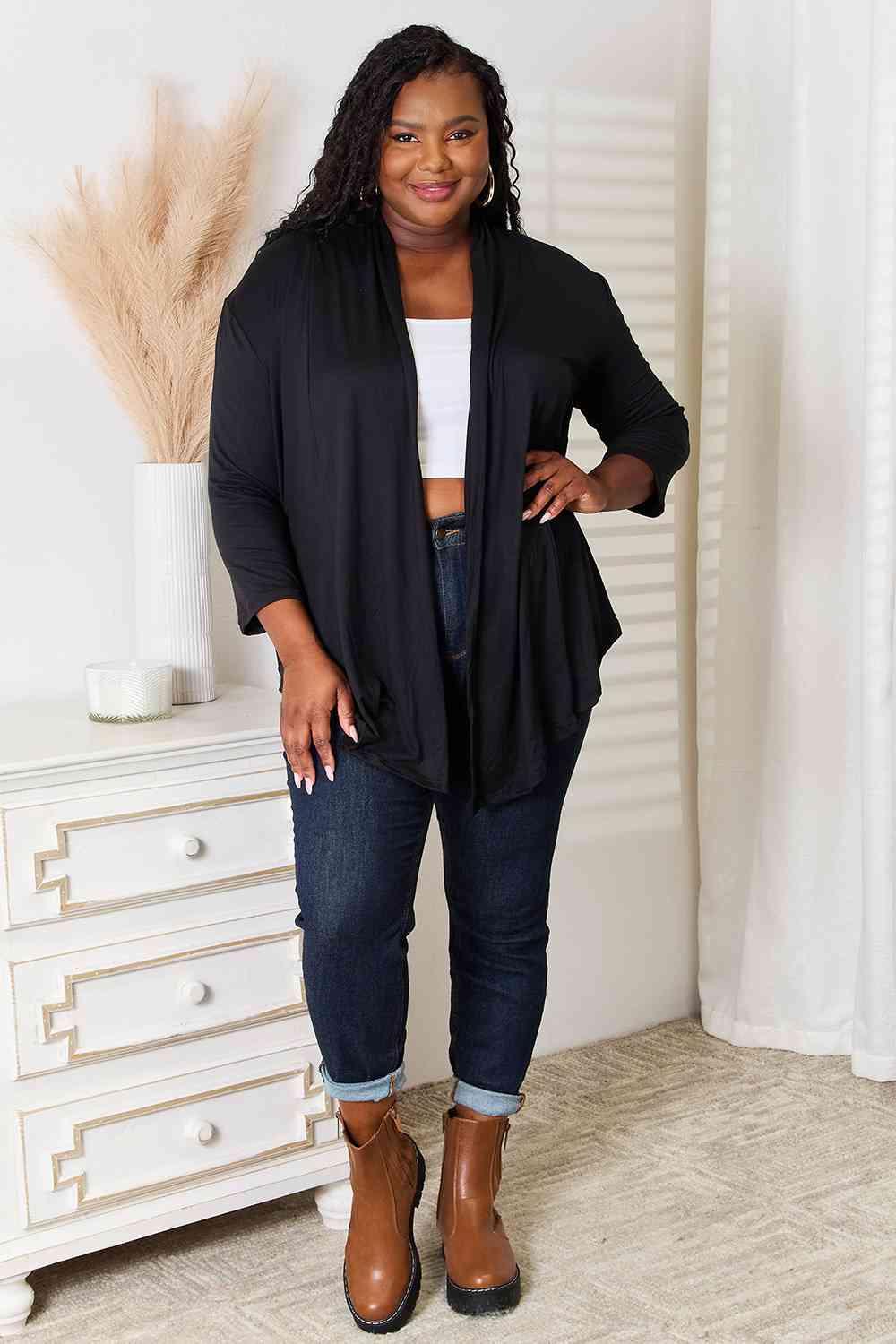 Culture Code Full Size Open Front Cardigan - In Style Chics Boutique LLC