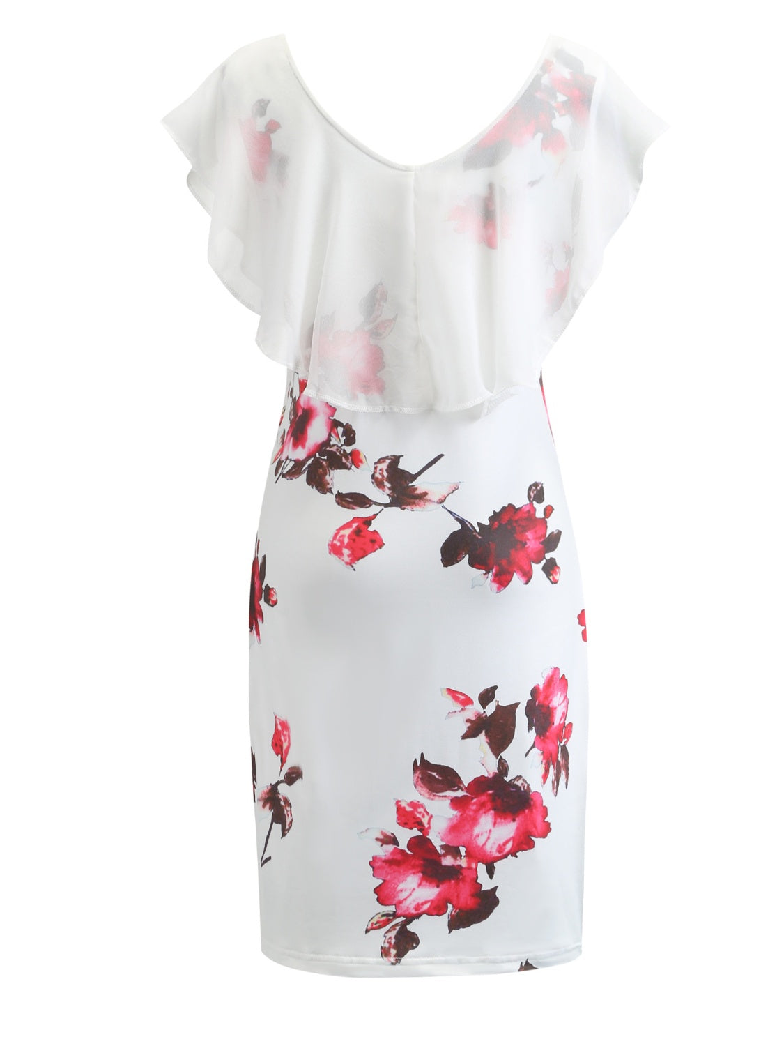 Printed Ruffled Cap Sleeve Mini Dress - White or Navy - In Style Chics Boutique LLC