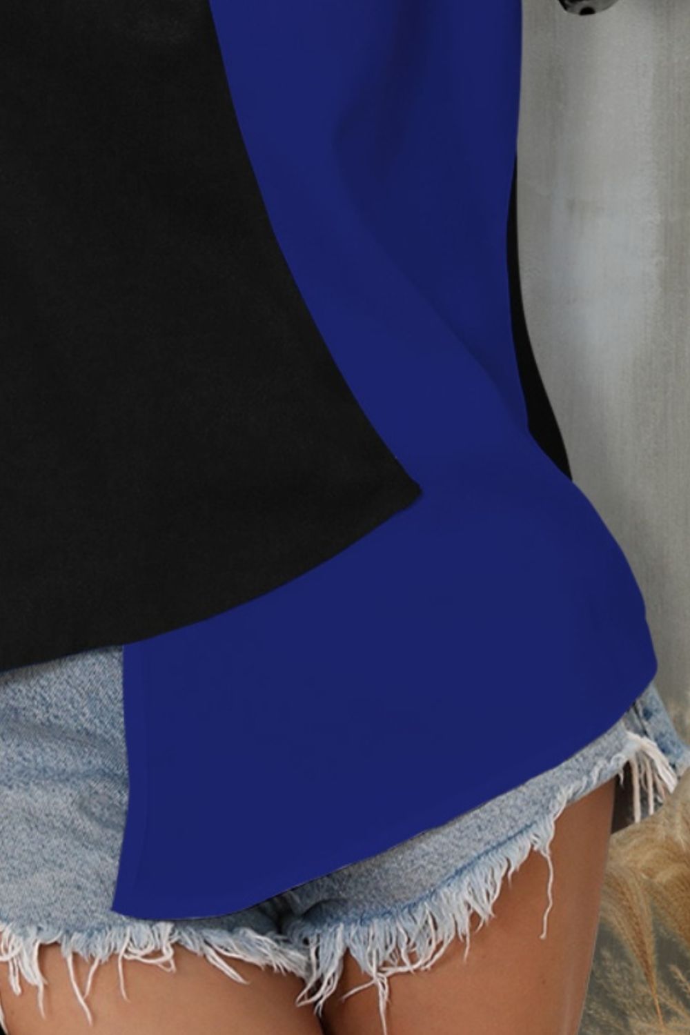 Color Block Notched Short Sleeve T-Shirt - More Colors! - In Style Chics Boutique LLC