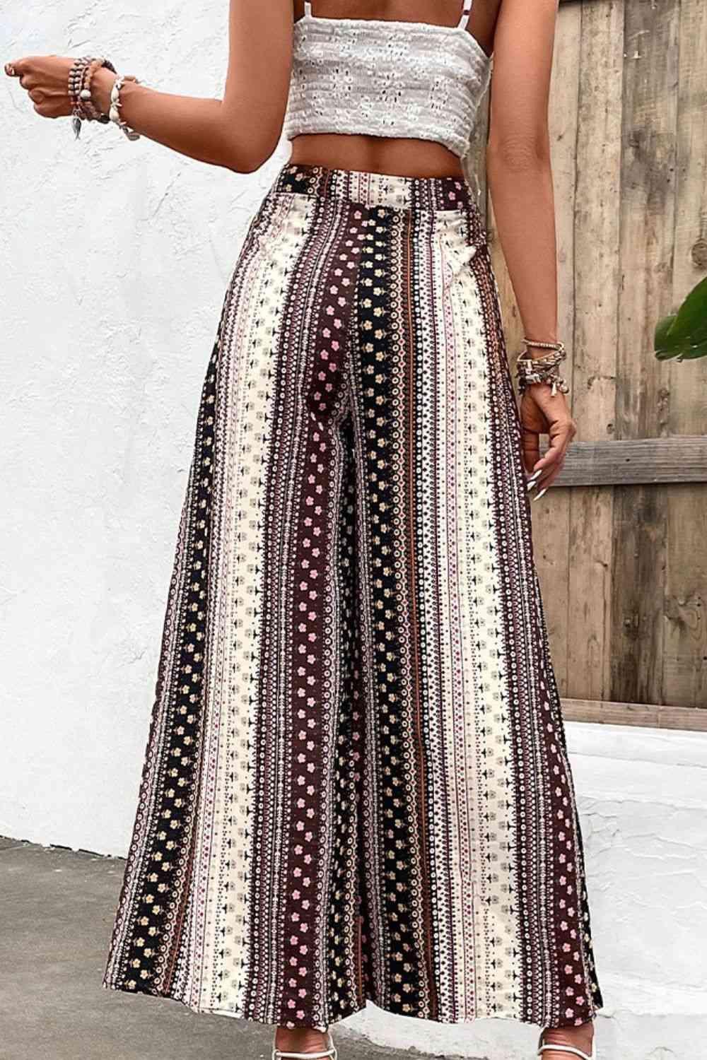 Floral High Waist Wide Leg Pants - In Style Chics Boutique LLC