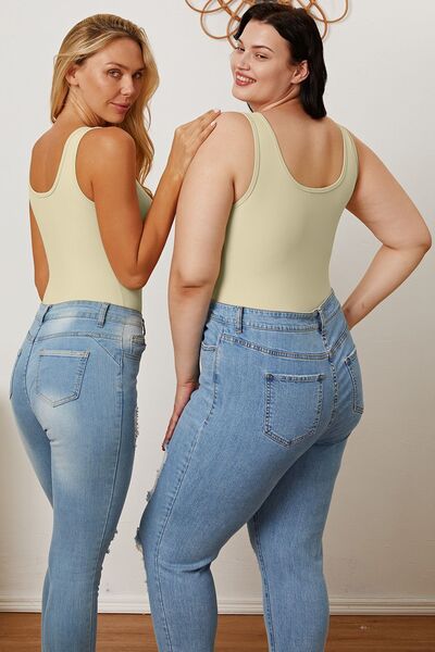 Basic Bae Full Size Square Neck Sleeveless Bodysuit - More Colors! - In Style Chics Boutique LLC