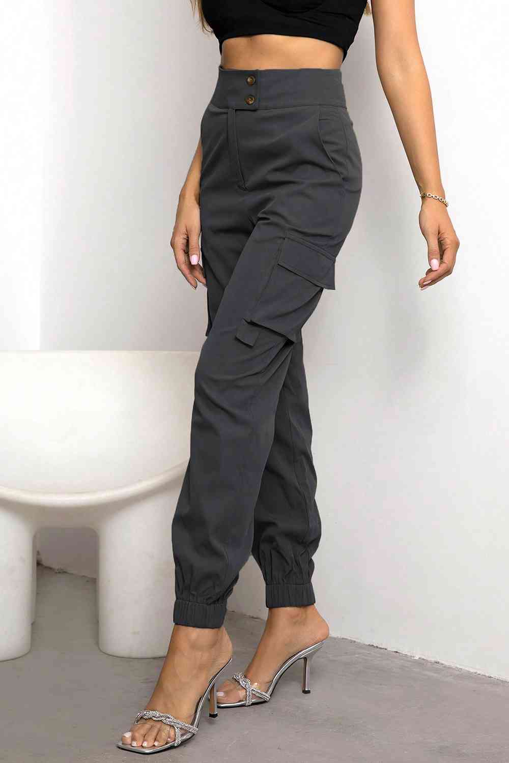 High Waist Cargo Pants - More Colors! - In Style Chics Boutique LLC