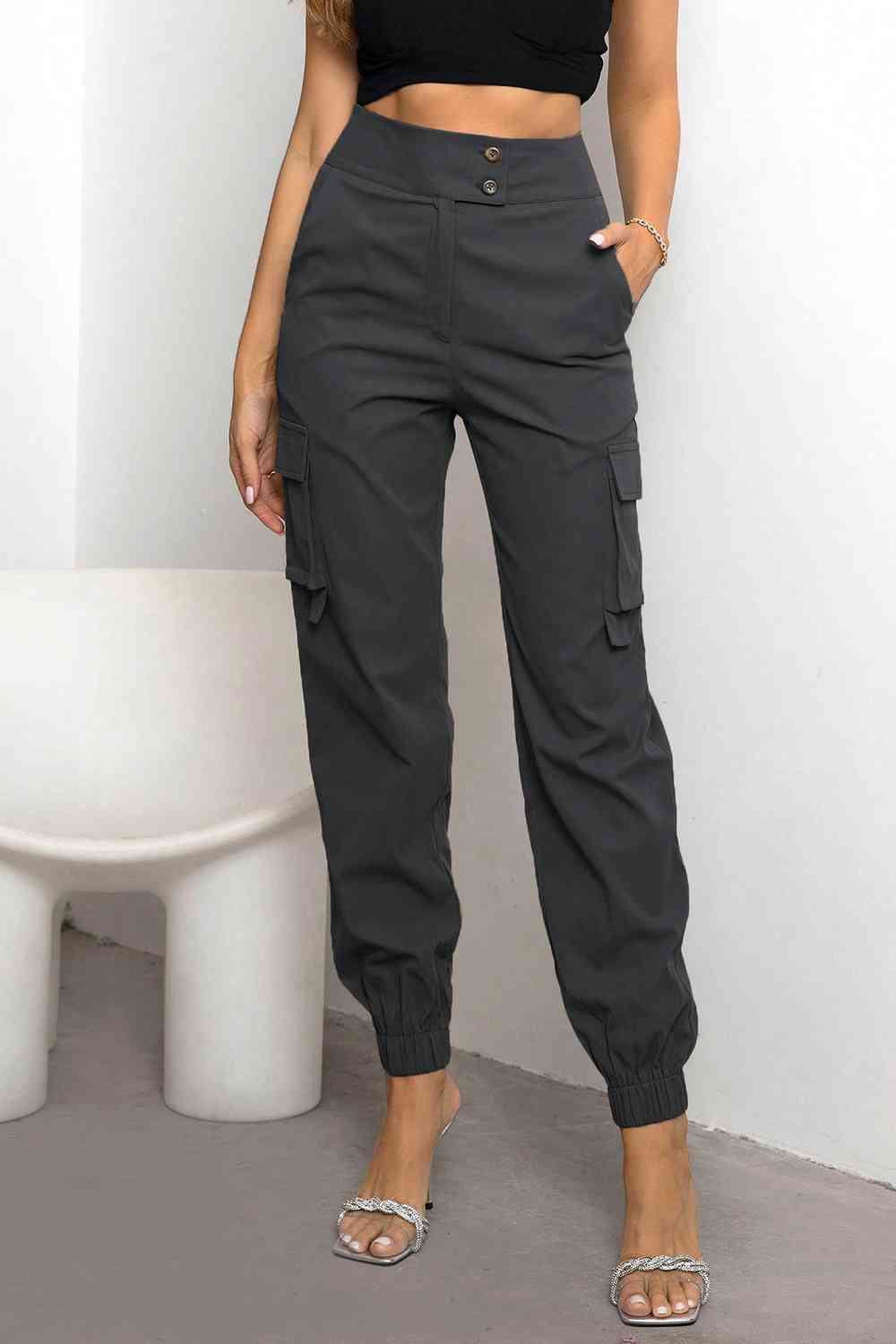 High Waist Cargo Pants - More Colors! - In Style Chics Boutique LLC