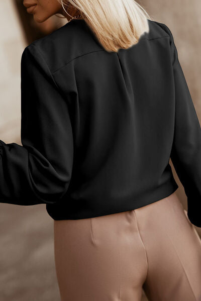 Button Up Round Neck Long Sleeve Shirt- More Colors! - In Style Chics Boutique LLC