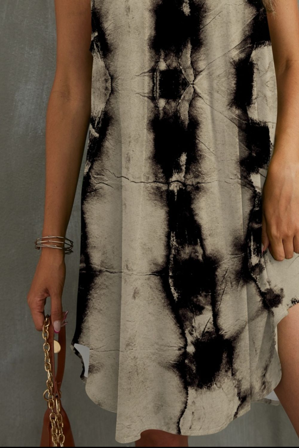 Tie-Dye Grecian Neck Dress - In Style Chics Boutique LLC