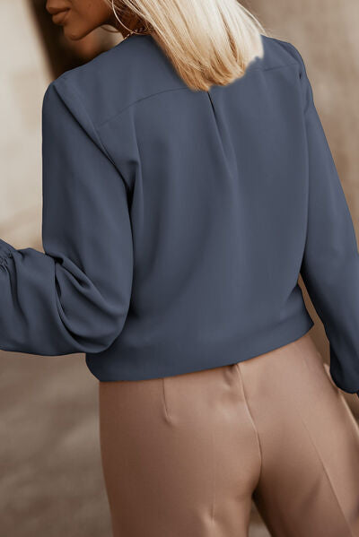 Button Up Round Neck Long Sleeve Shirt- More Colors! - In Style Chics Boutique LLC