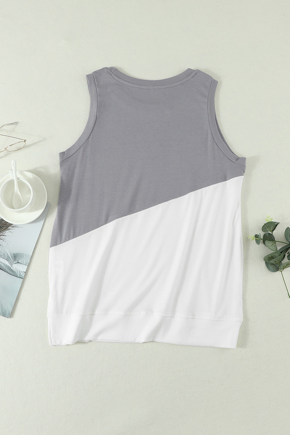 Contrast Round Neck Tank Top More Colors! - In Style Chics Boutique LLC