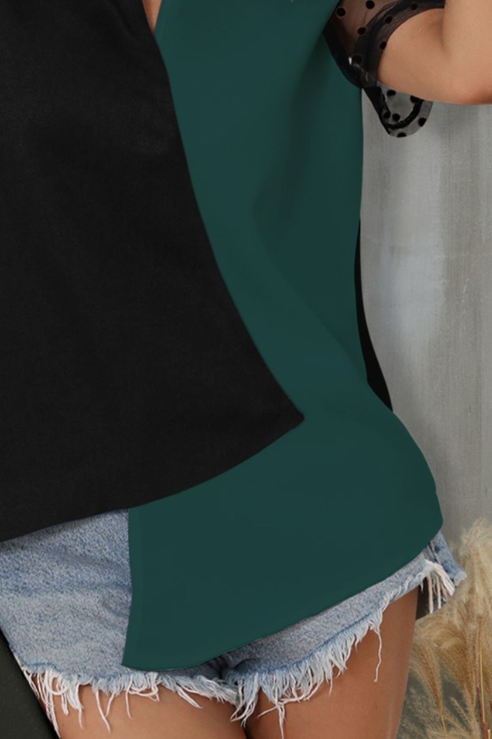 Color Block Notched Short Sleeve T-Shirt - More Colors! - In Style Chics Boutique LLC