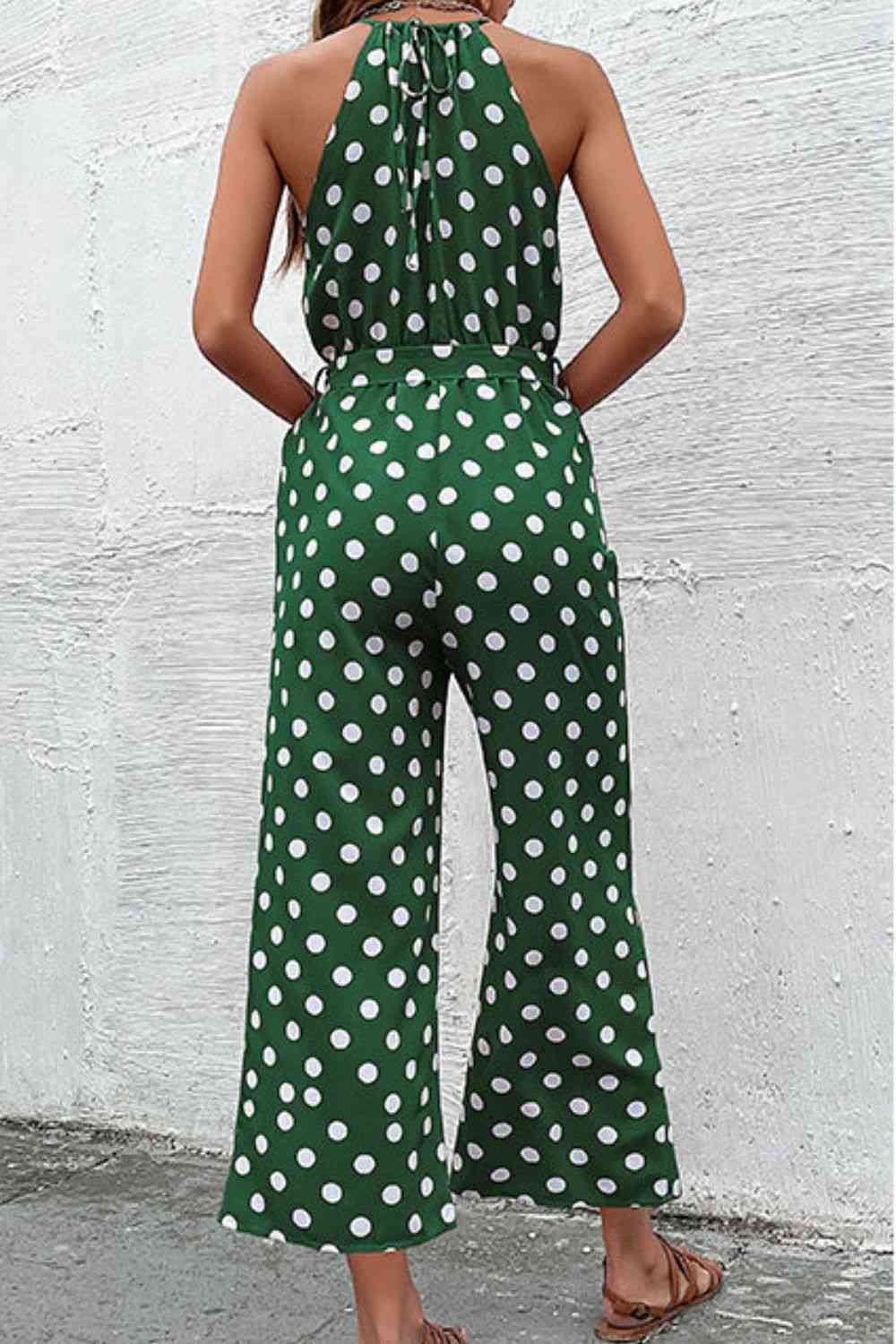 Polka Dot Grecian Wide Leg Jumpsuit - More Colors! - In Style Chics Boutique LLC