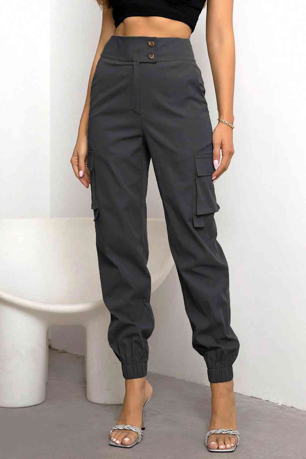 High Waist Cargo Pants - More Colors! - In Style Chics Boutique LLC