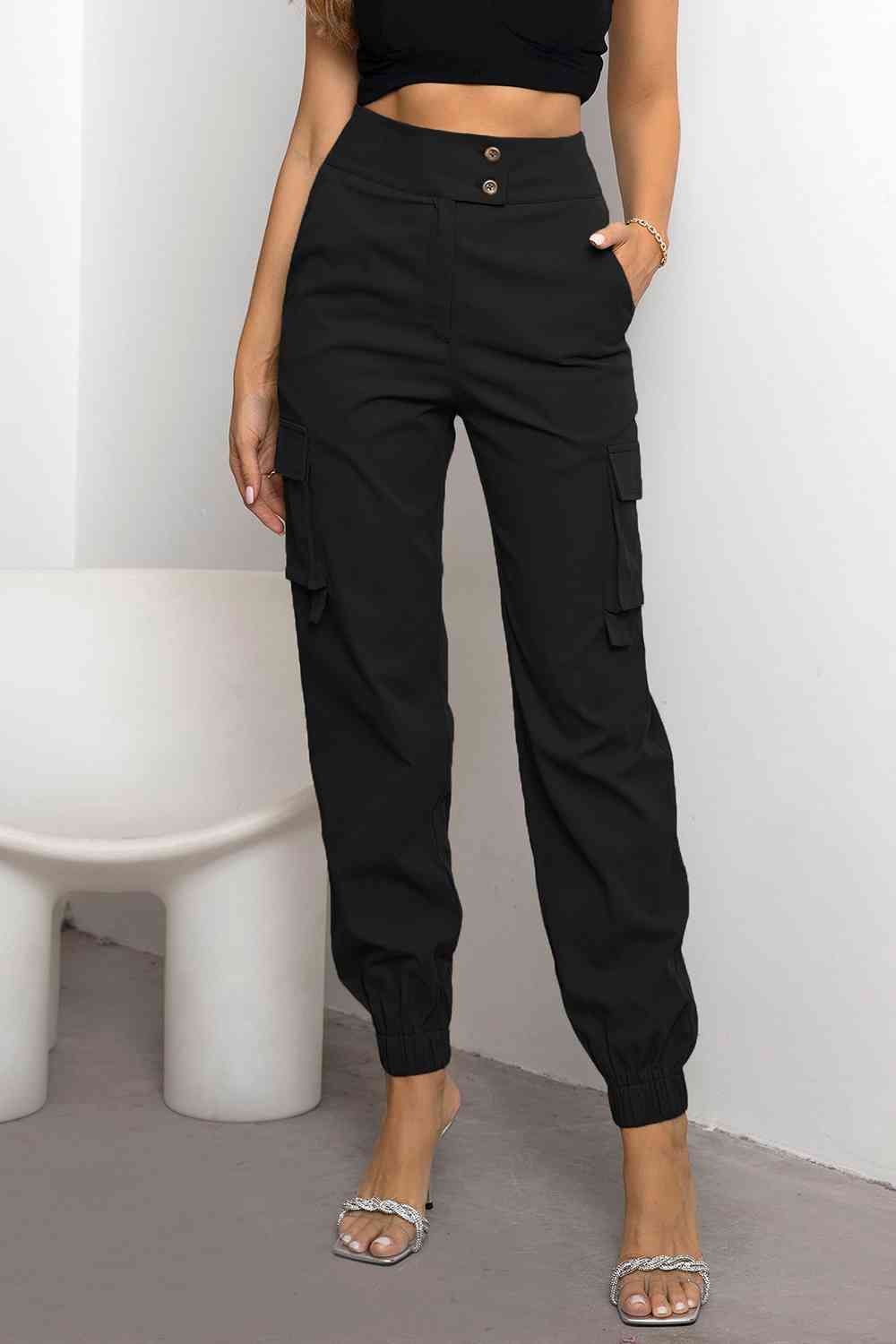 High Waist Cargo Pants - More Colors! - In Style Chics Boutique LLC