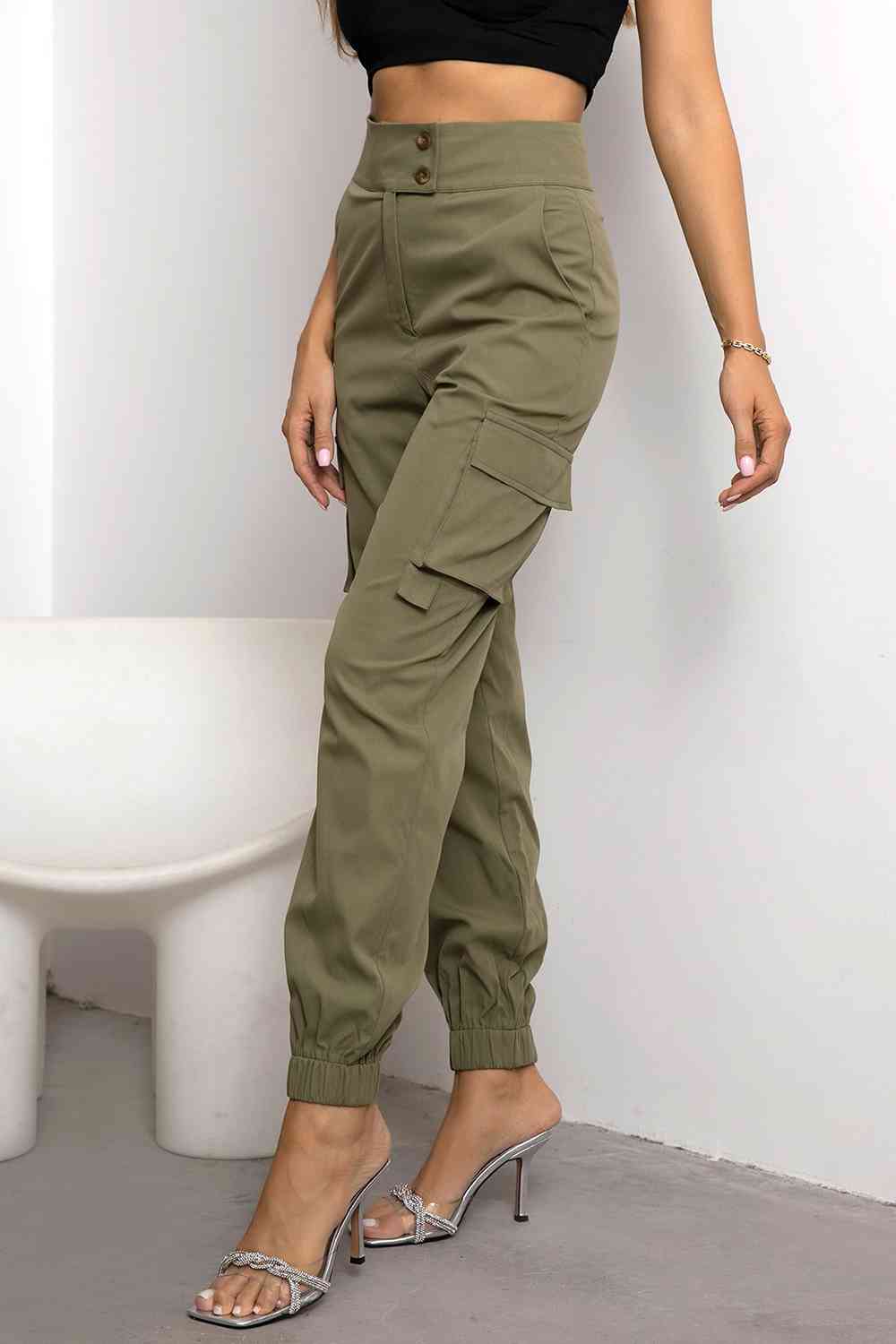 High Waist Cargo Pants - More Colors! - In Style Chics Boutique LLC