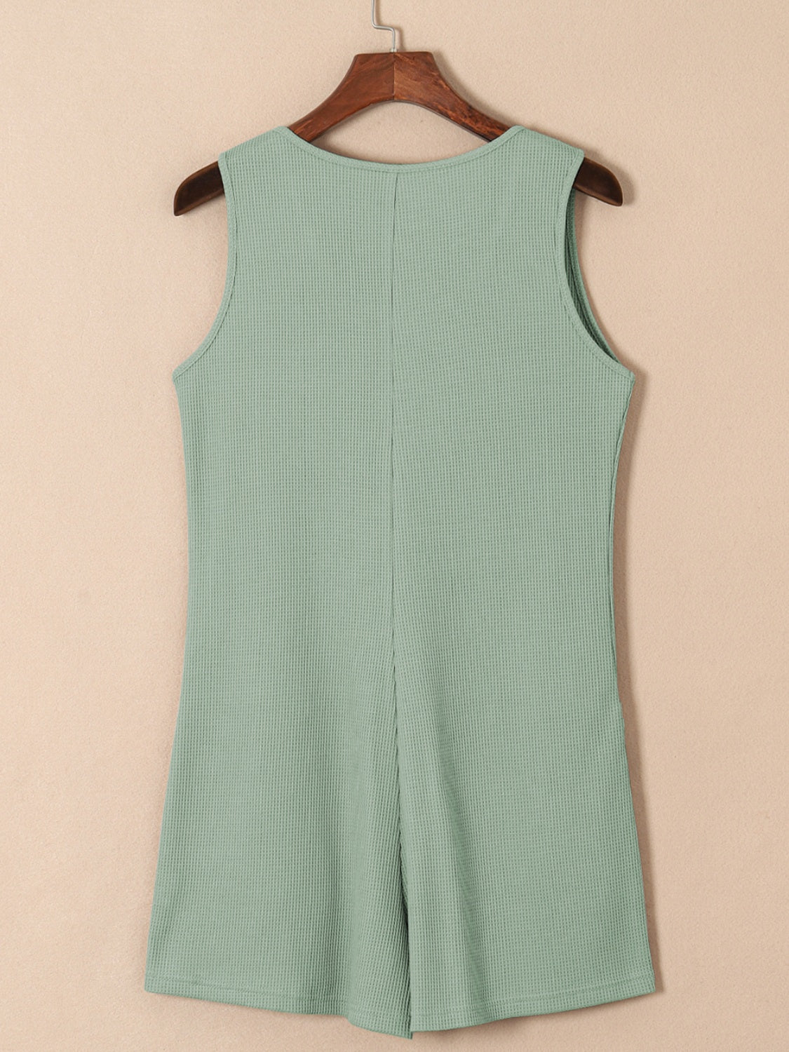 Waffle-Knit Half Button Sleeveless Romper with Pockets - More Colors! - In Style Chics Boutique LLC