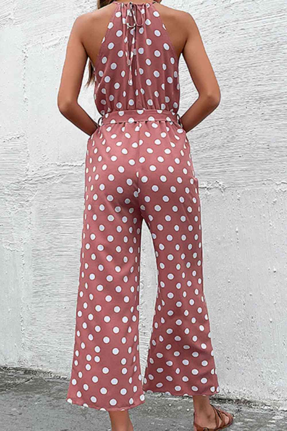 Polka Dot Grecian Wide Leg Jumpsuit - More Colors! - In Style Chics Boutique LLC