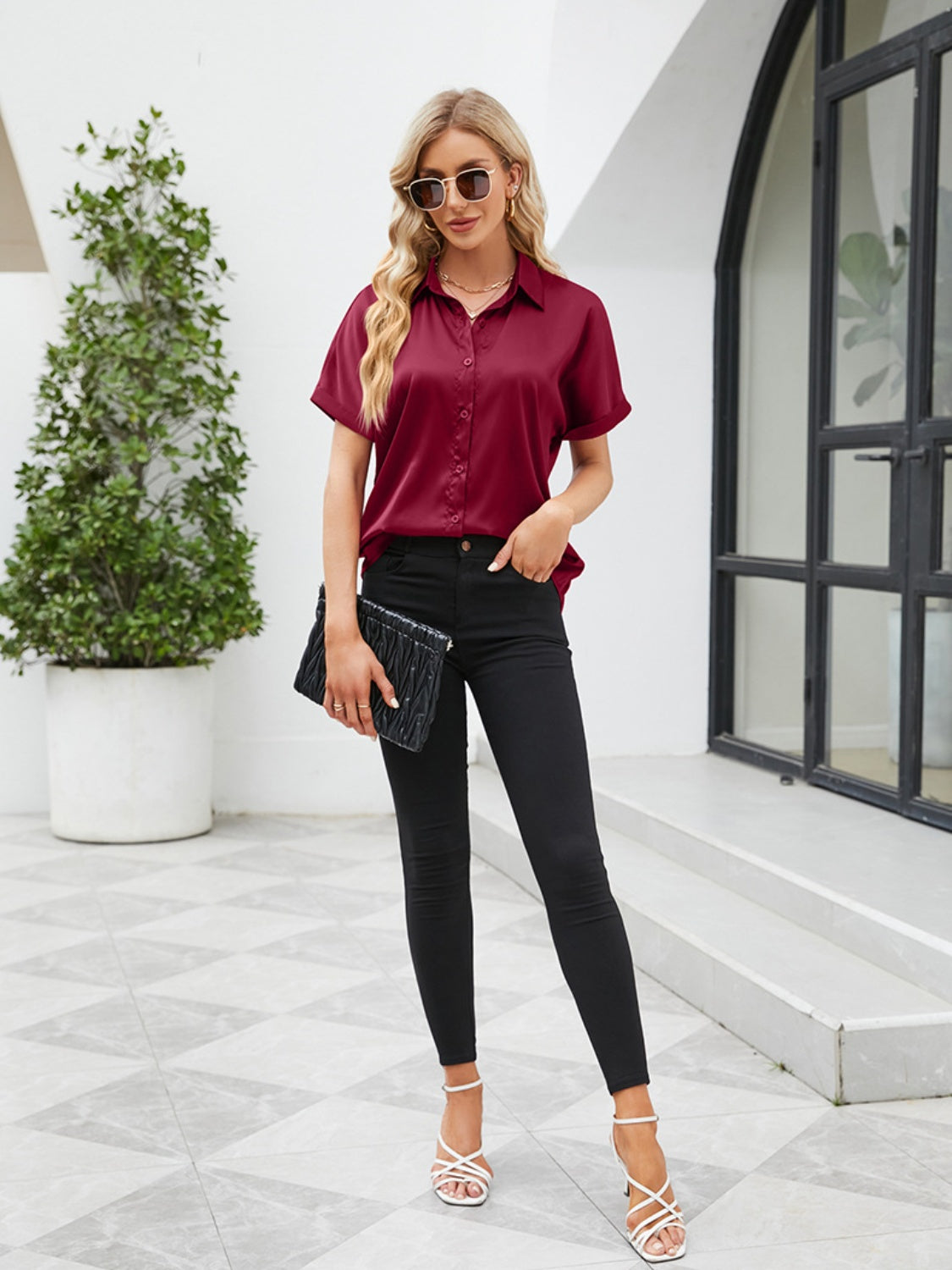 Button Up Short Sleeve Shirt - More Colors! - In Style Chics Boutique LLC