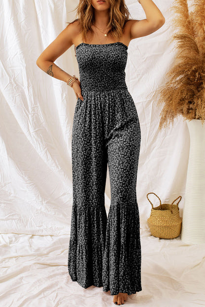 Floral Spaghetti Strap Wide Leg Jumpsuit - In Style Chics Boutique LLC